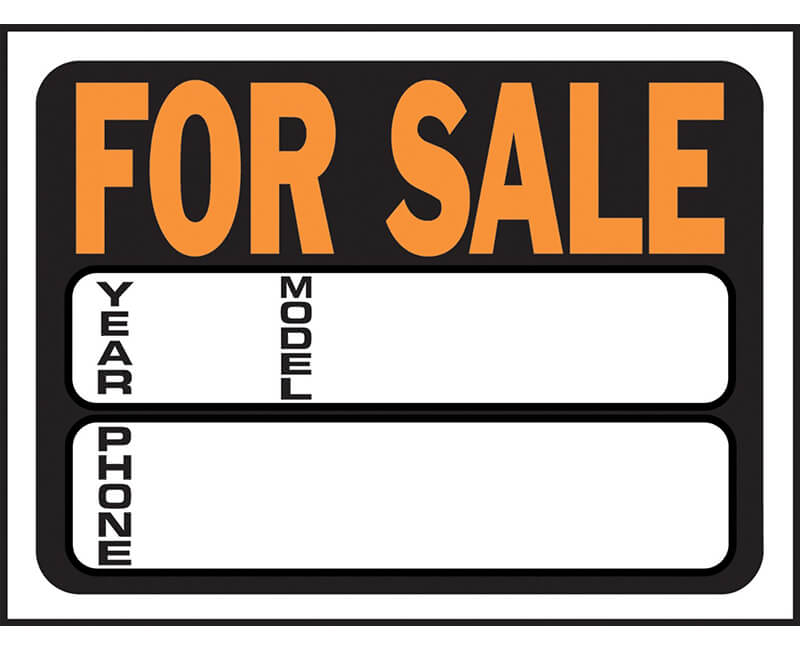 9" X 12" Signs - Auto For Sale