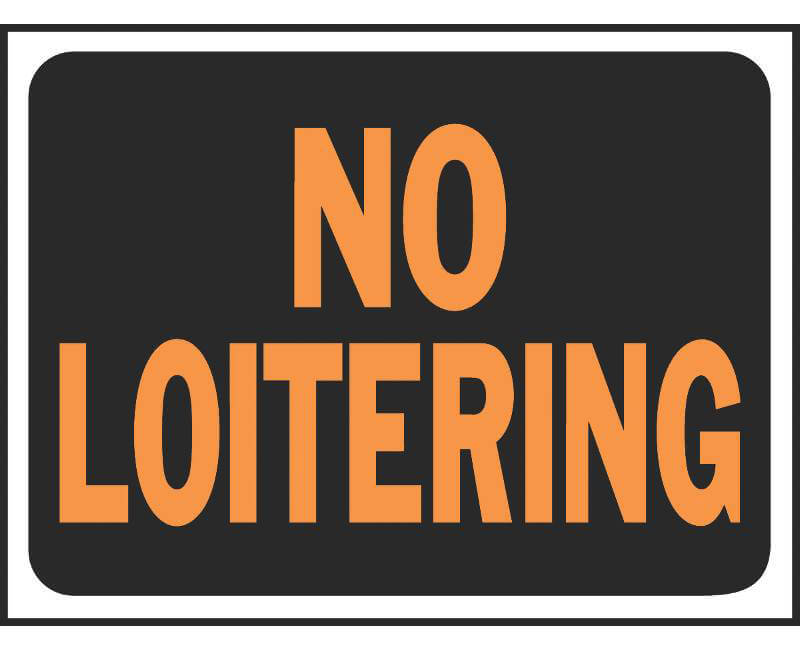 9" X 12" Signs - No Loitering
