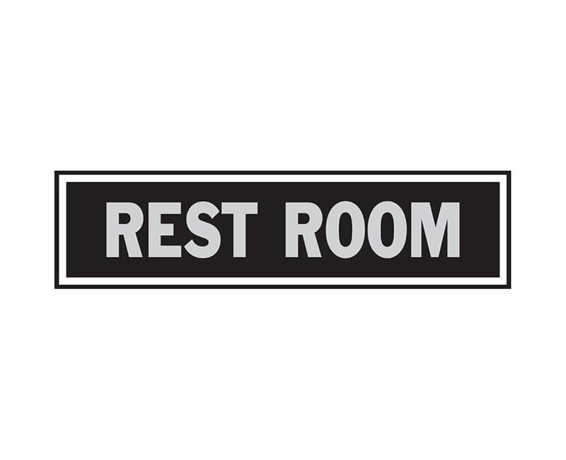 2" X 8" Signs - Restroom