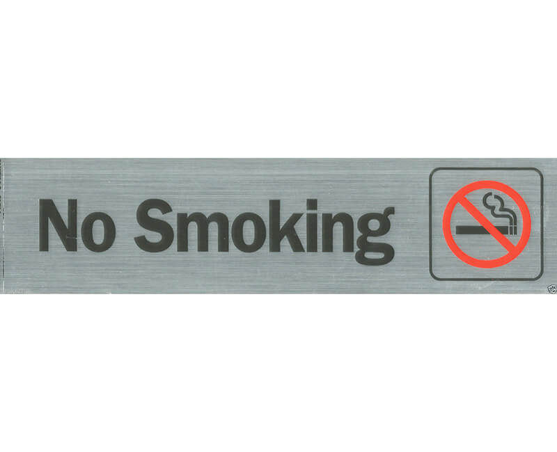 2" X 8" Signs - No Smoking With Symbol