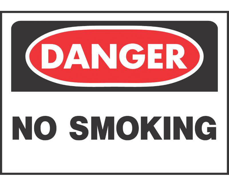 10" X 14" OSHA Signs - Danger No Smoking