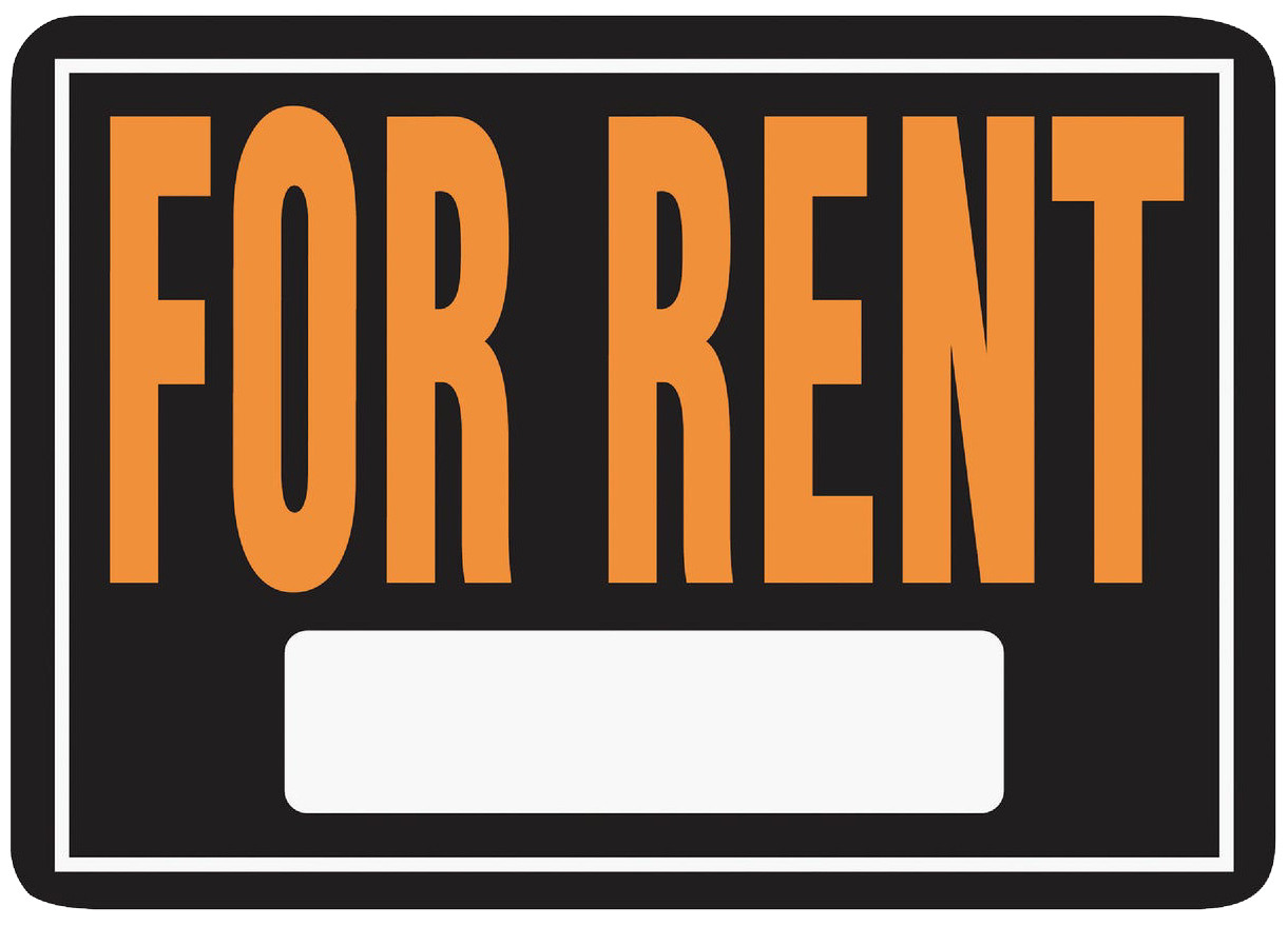 9.25" X 14" ALUMINUM SIGN FOR RENT