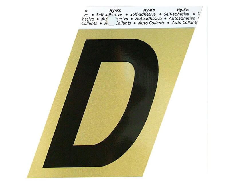 3-1/2" Gold Letter - D