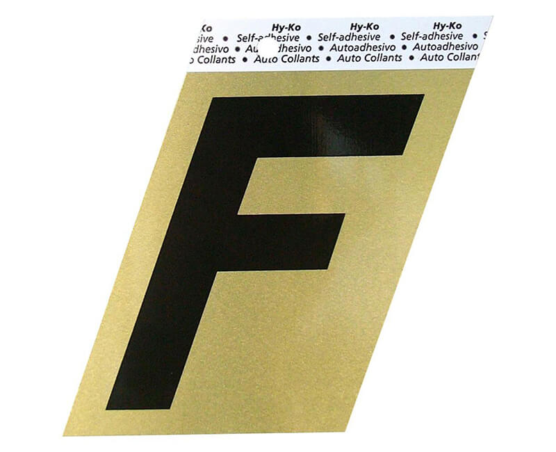 3-1/2" Gold Letter - F