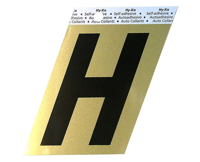 3-1/2" Gold Letter - H