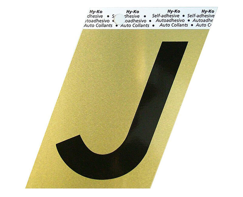 3-1/2" Gold Letter - J