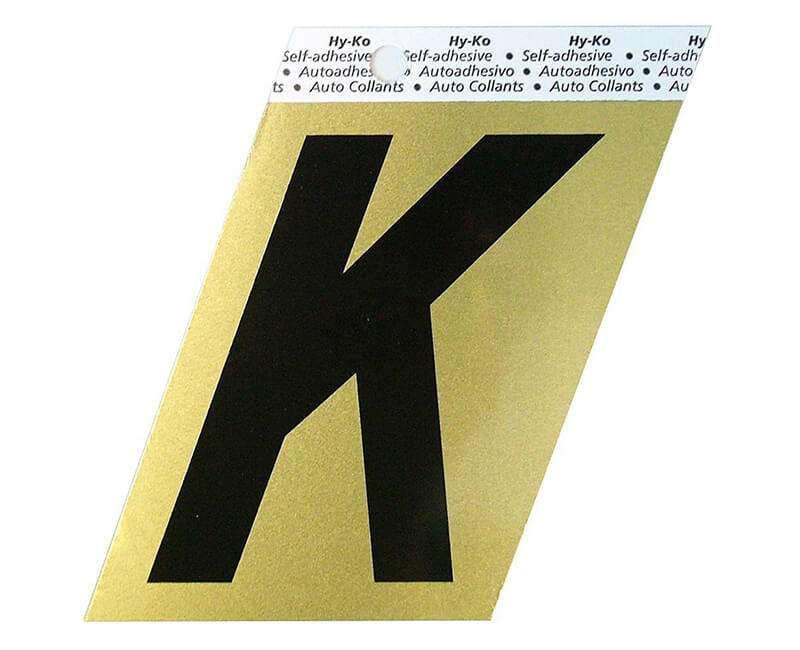 3-1/2" Gold Letter - K