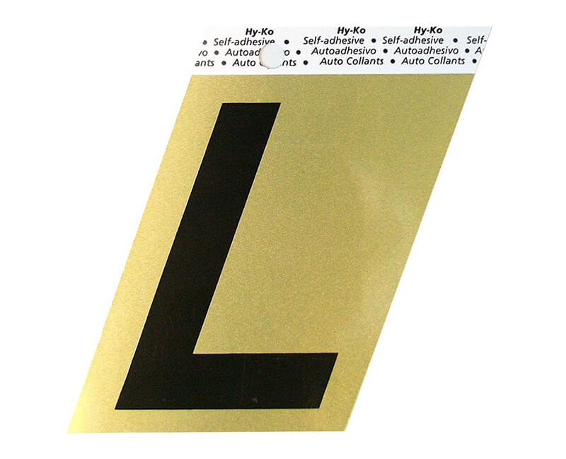 3-1/2" Gold Letter - L