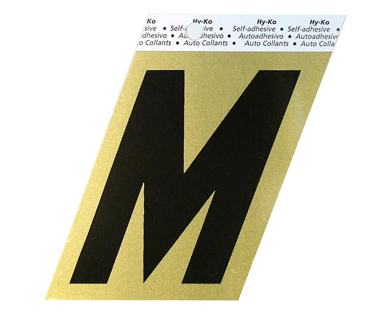 3-1/2" Gold Letter - M