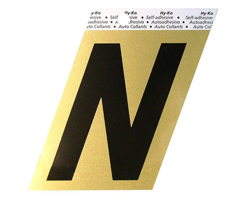 3-1/2" Gold Letter - N