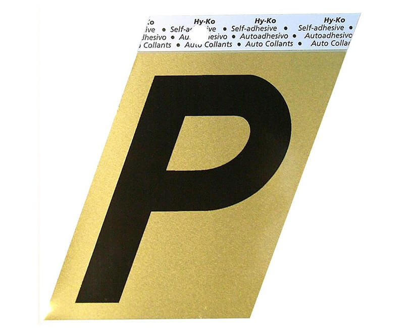 3-1/2" Gold Letter - P