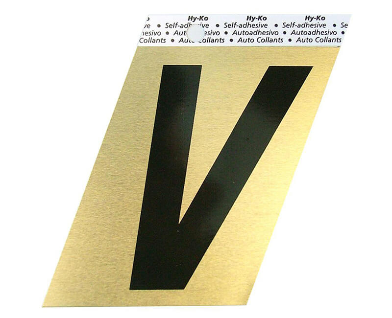 3-1/2" Gold Letter - V