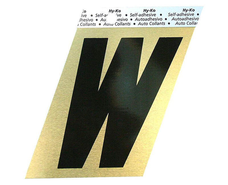 3-1/2" Gold Letter - W