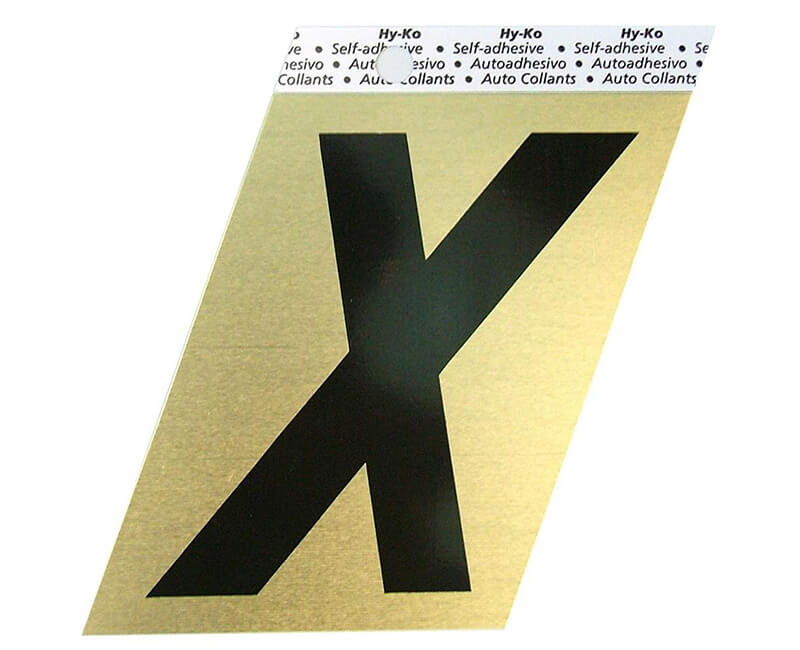 3-1/2" Gold Letter - X