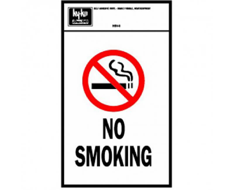 6.75" X 11" Sign - No Smoking With Symbol