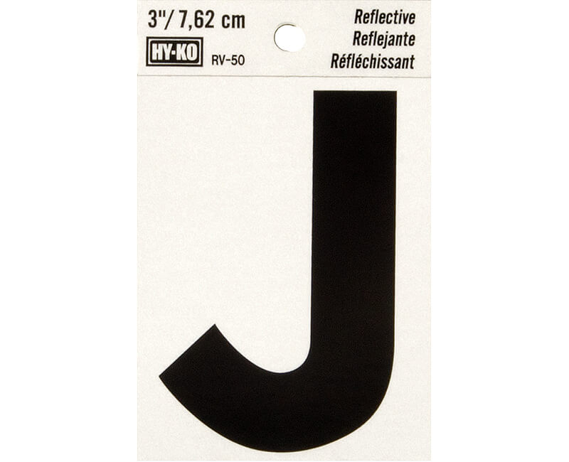 3" Reflective Vinyl - J
