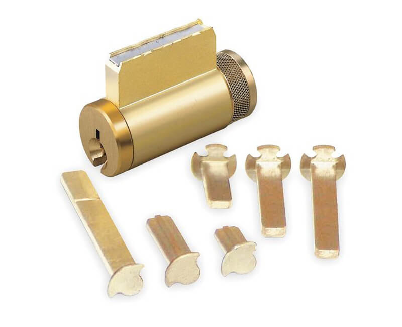 Knob & Deadbolt Cylinder Arrow Key Way Brass