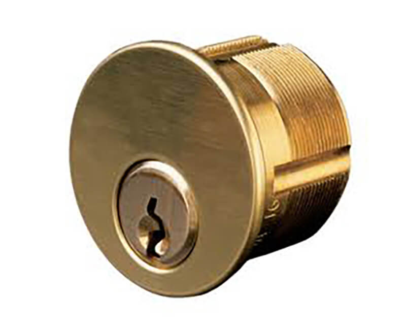 1" Mortise Cylinder SC1 Keyway Brass Finish