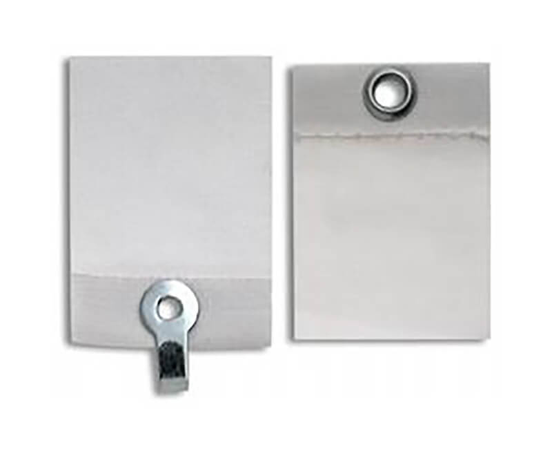 White Adhesive Cloth Hangers - 5 Per Card