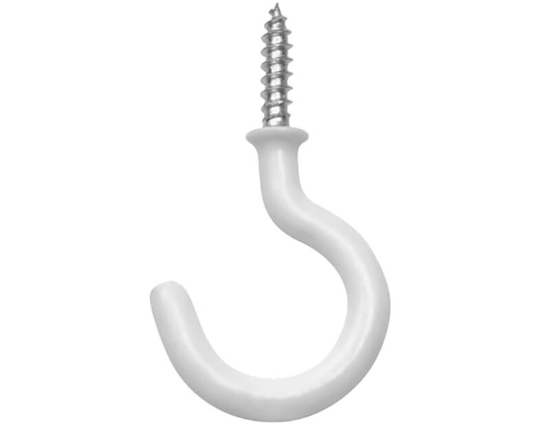 1-1/4" White Vinyl Mug Hooks