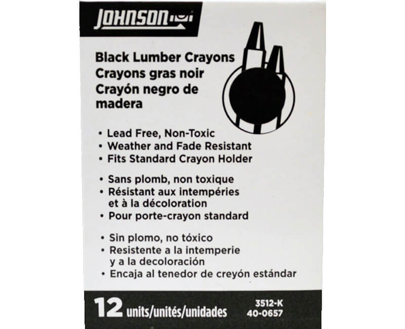 Black Lumber Crayon - 12 Per Box