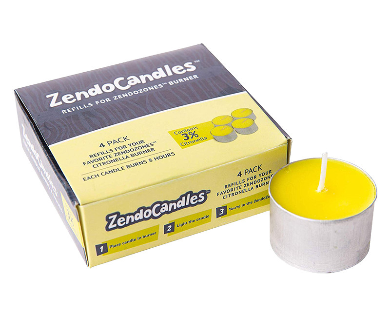 ZENDO CANDLES 3% CITRONELLA REFILL CANDLES USE WITH ZENDO ZONES CITRONELLA BURNER