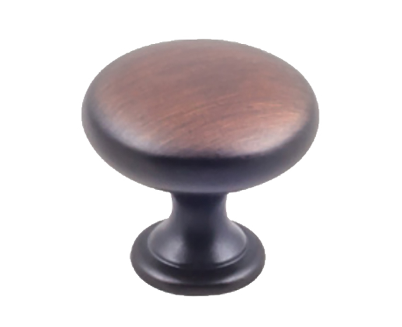 1-3/16" DIAMETER CABINET KNOB, OIL RUBBED BRONZE, 10-PACK