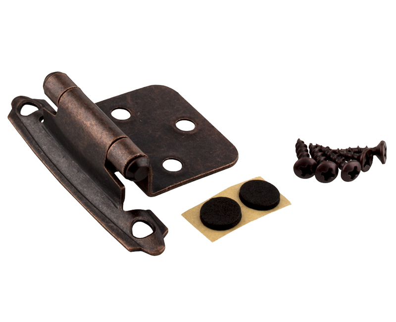 SELF-CLOSING OVERLAY HINGE, FINISH: OIL RUBBED BRONZE, 2-PACK