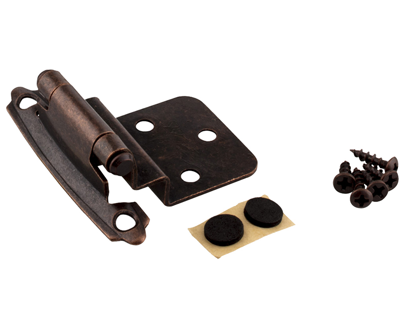 3/8" SELF-CLOSING INSET HINGE, FINISH: OIL RUBBED BRONZE, 2-PACK