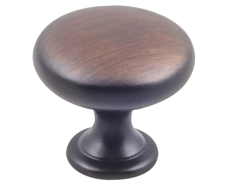 1-3/16" DIAMETER CABINET KNOB, OIL RUBBED BRONZE, 4-PACK