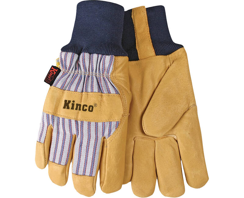 Knit Wrist Pigskin Leather Glove - Large