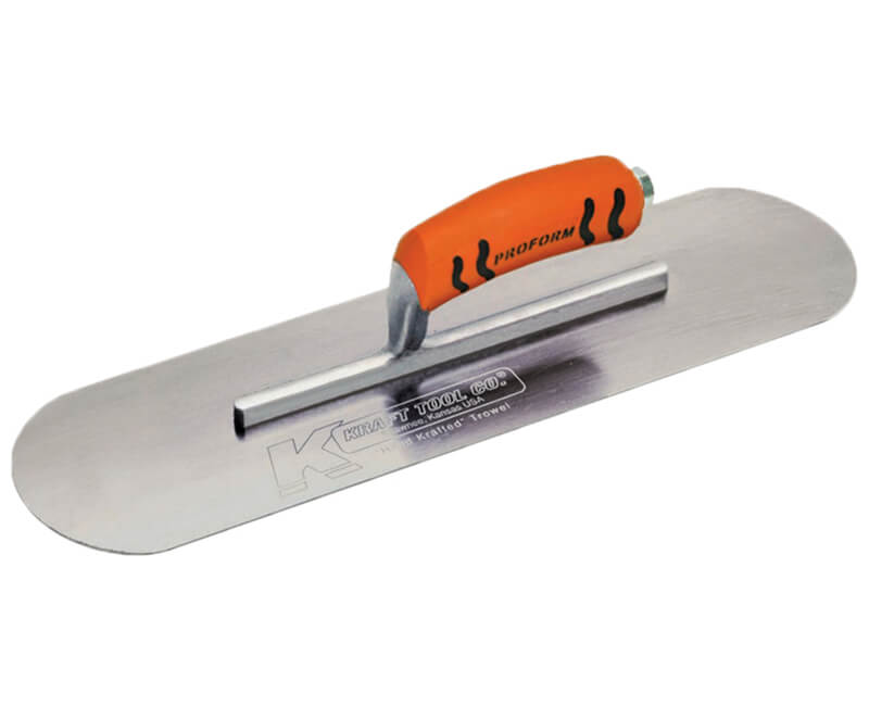 14" X 4" Round Pool Trowel - Pro Form Handle