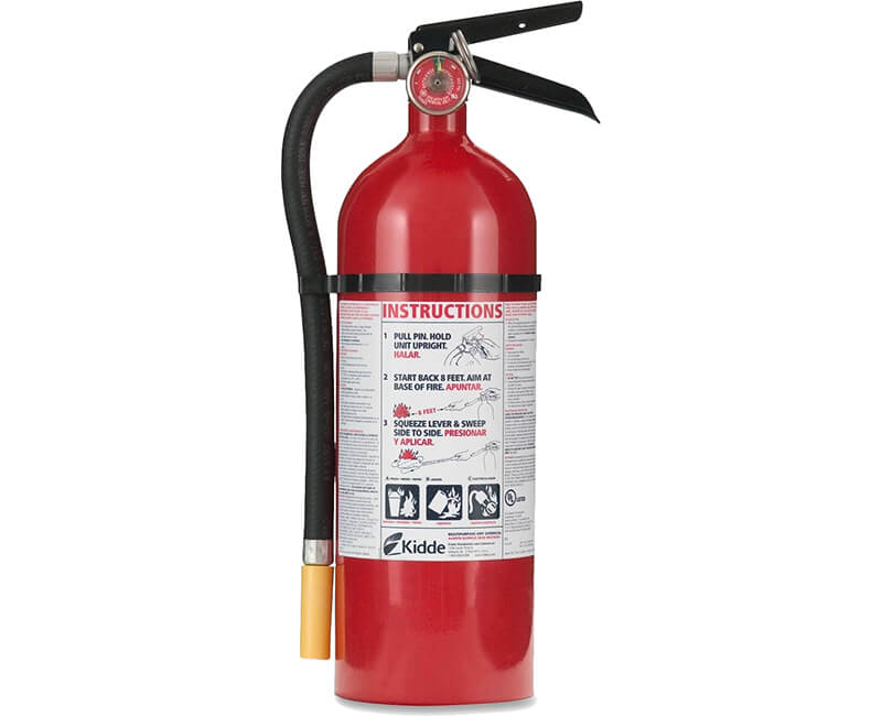 5 Lb. A-B-C Rated Fire Extinguisher With Metal Wall Hanger