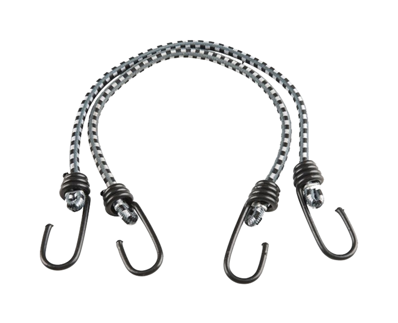 18" Bungee Cord W/ Coated Hooks - 2 Pack