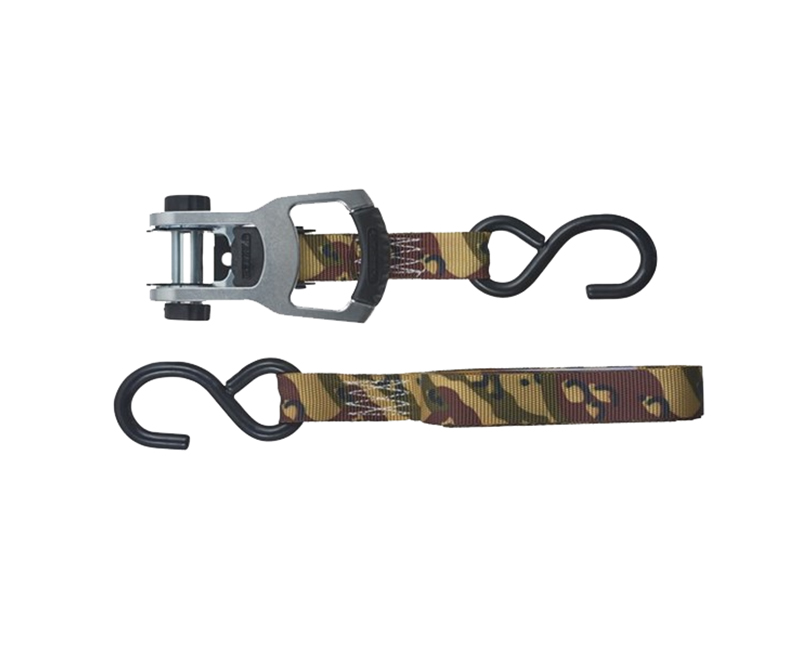 12' x 1" Dessert Camo Ratchet Tie-Down, Aluminum Alloy Handle - 2 Pack