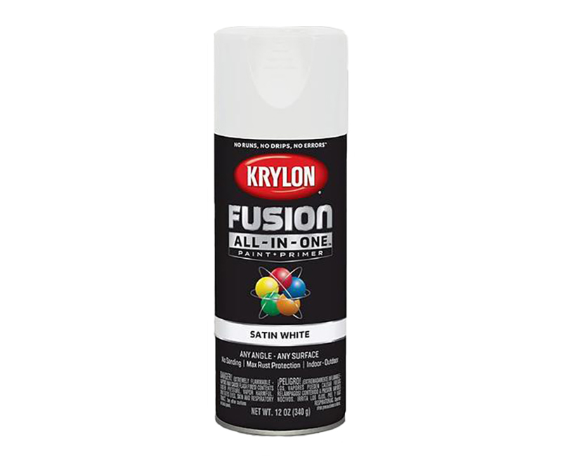 KRYLON FUSION ALL IN ONE SATIN WHITE 12 OZ