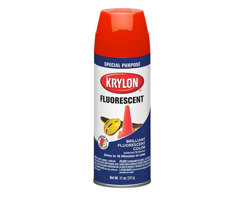 11 Oz. Fluorescent Spray Paint - Red Orange