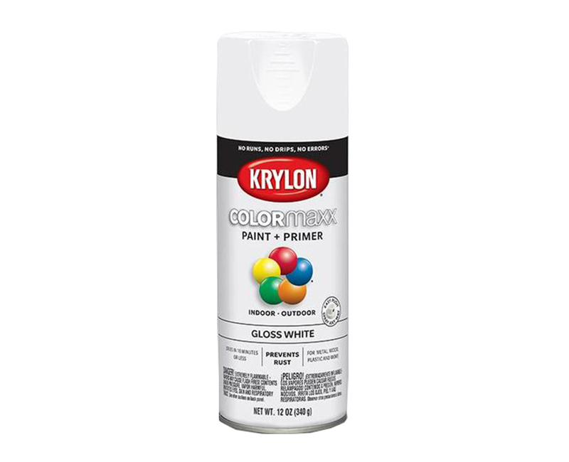 KRYLON COLORMAXX GLOSS WHITE 12 OZ