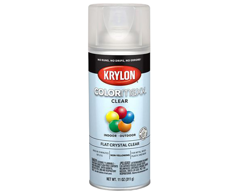 KRYLON COLORMAXX FLAT CRYSTAL CLEAR 12 OZ