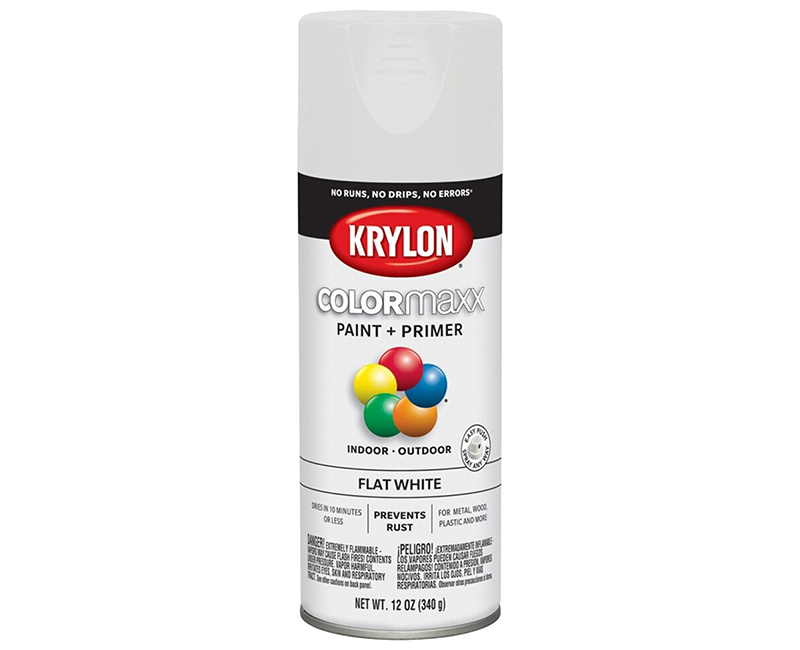 KRYLON COLORMAXX FLAT WHITE 12 OZ