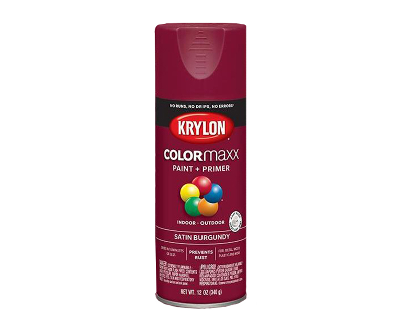 KRYLON COLORMAXX SATIN BURGUNDY 12 OZ