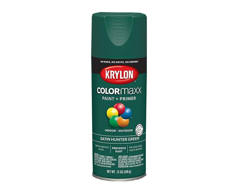 KRYLON COLORMAXX SATIN HUNTER GREEN 12 OZ