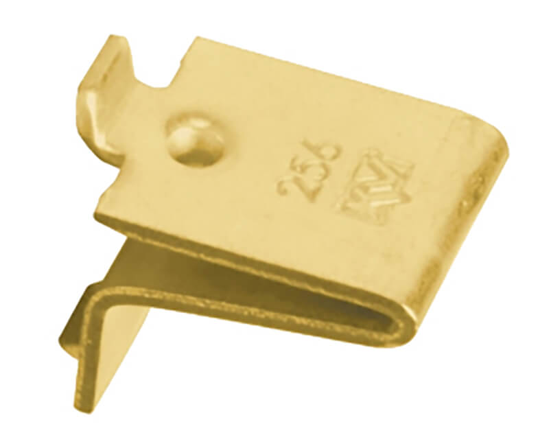 Bulk Pilaster Shelf Suppor Clips - Brass