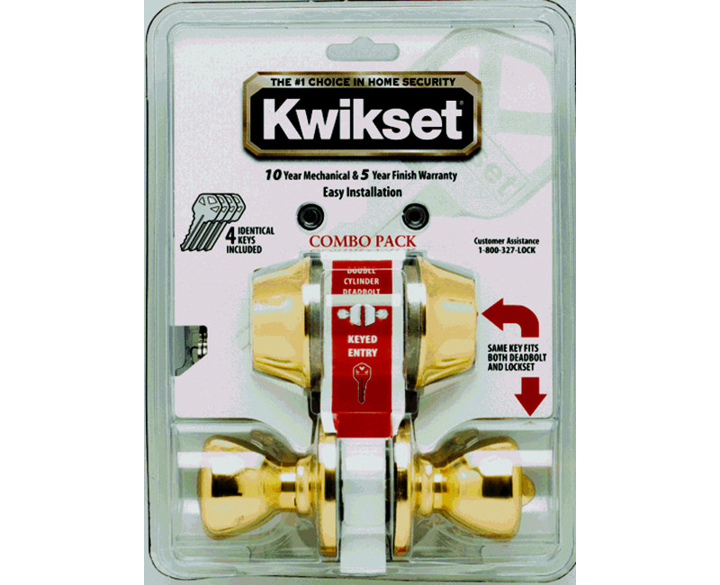 Keyed Alike Combo Pack - Double Cylinder Deadbolt With Entry Knob