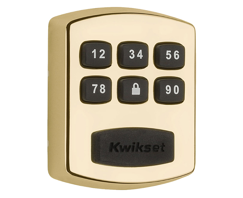 Smart Code Push Button Electronic Deadbolt Polished Brass