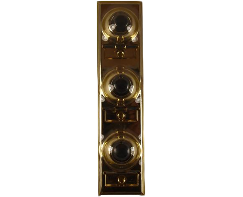 3 Gang Brass Push Button