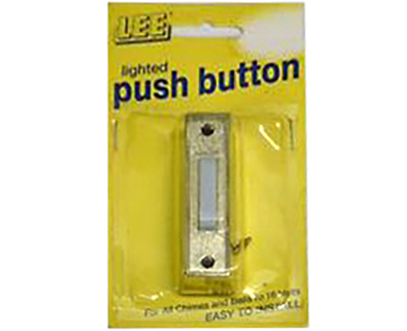 Gold Bar Lighted Push Button - Carded