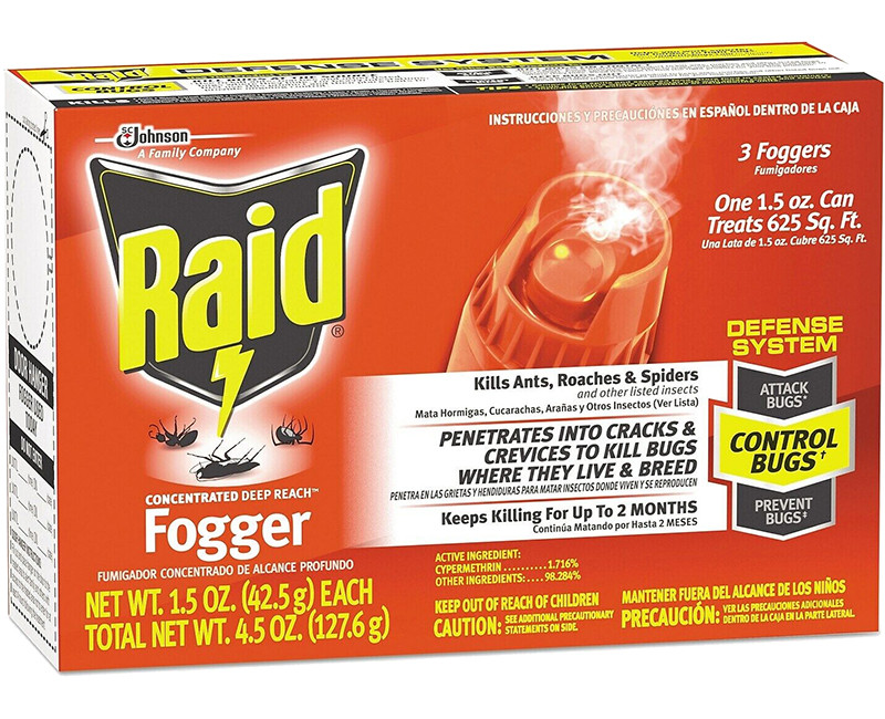 RAID CONCENTRATED DEEP REACH FOGGER 3PK 1.5OZ