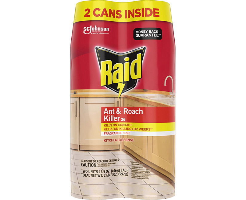 RAID ANT & ROACH FRAGRANCE FREE 17.5 OZ. - TWINPK