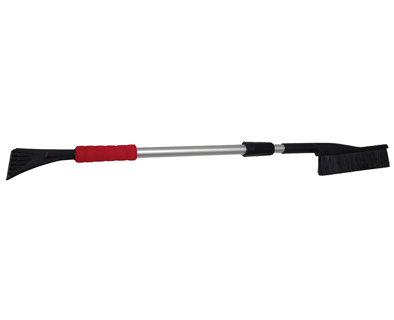 37"-52" Telescopic Snow Brush With 4" Ice Scraper - Soft Cushion Grip